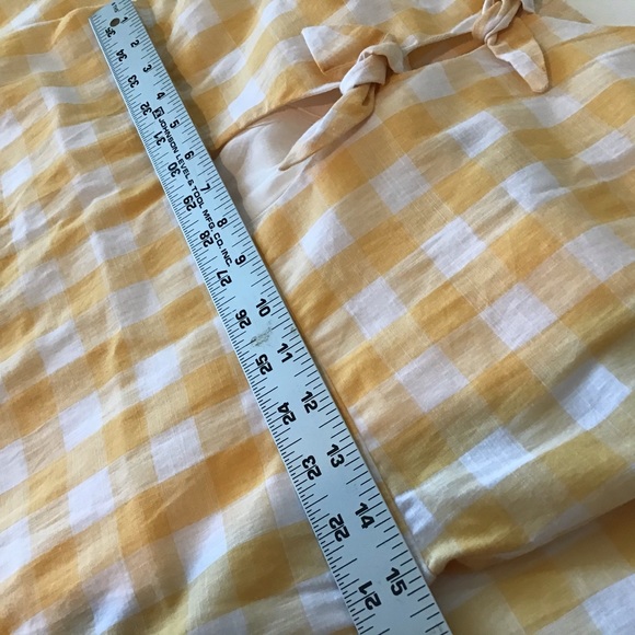 Halter Dress NWT $89 Open Back Yellow White Check NWT - Picture 8 of 10